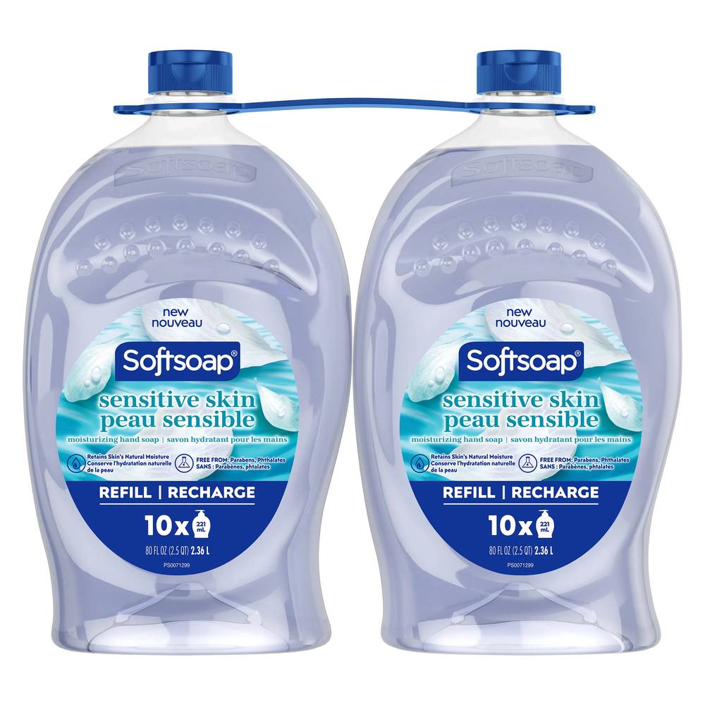 Softsoap Sensitive Skin Liquid Moisturizing Hand Soap, 2 X 2.36 L