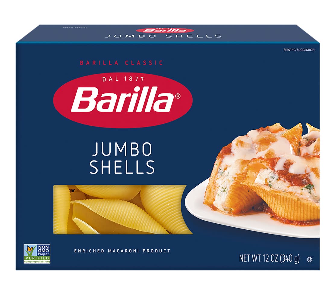 Barilla Classic Jumbo Shells Conchiglie Pasta (12 oz)