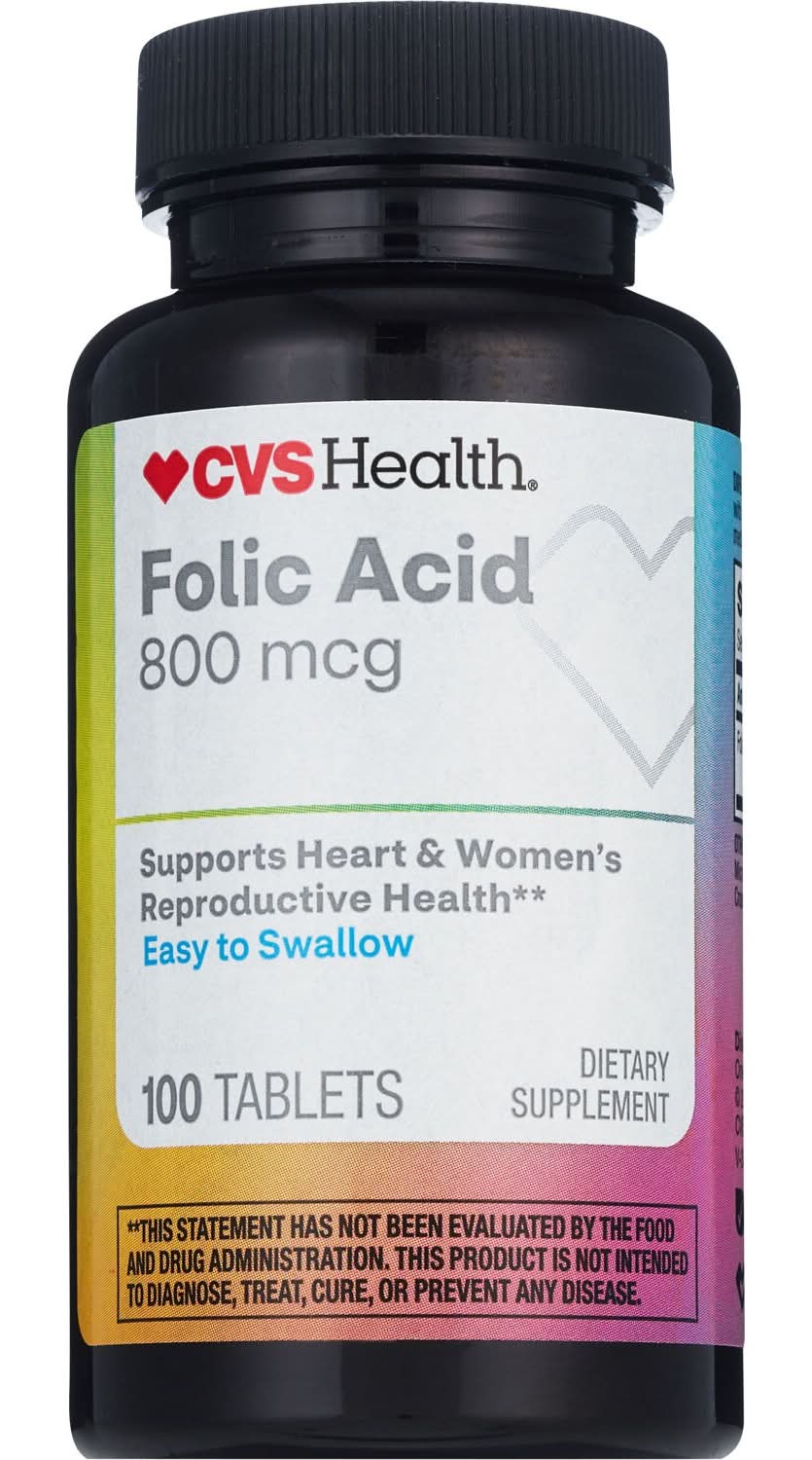 CVS Health Folic Acid 800 Mcg (100 ct)