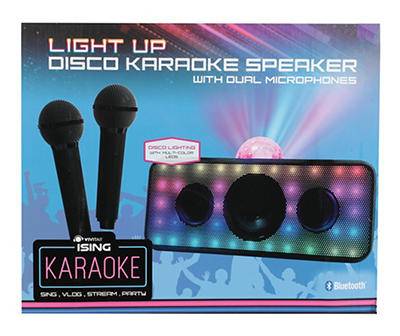 Vivitar Light-Up Disco Karaoke Bluetooth Speaker With Dual Microphones