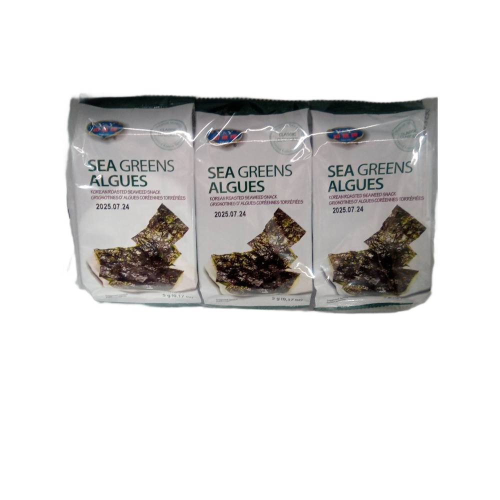 Y&Y Brand Sea Greens Korean Roasted Seaweed Snack (Dept grams)