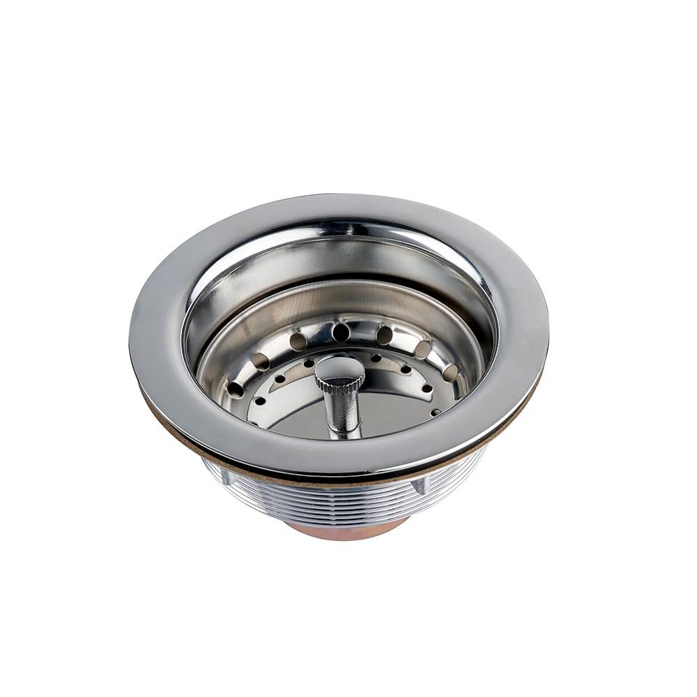 allen + roth 3.5-in Chrome Stainless Steel Rust Resistant Strainer with Lock Mount Included | 5256840