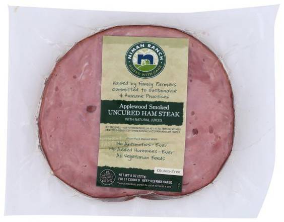 Niman Ranch Applewood Smoked Ham Steak (8 oz)