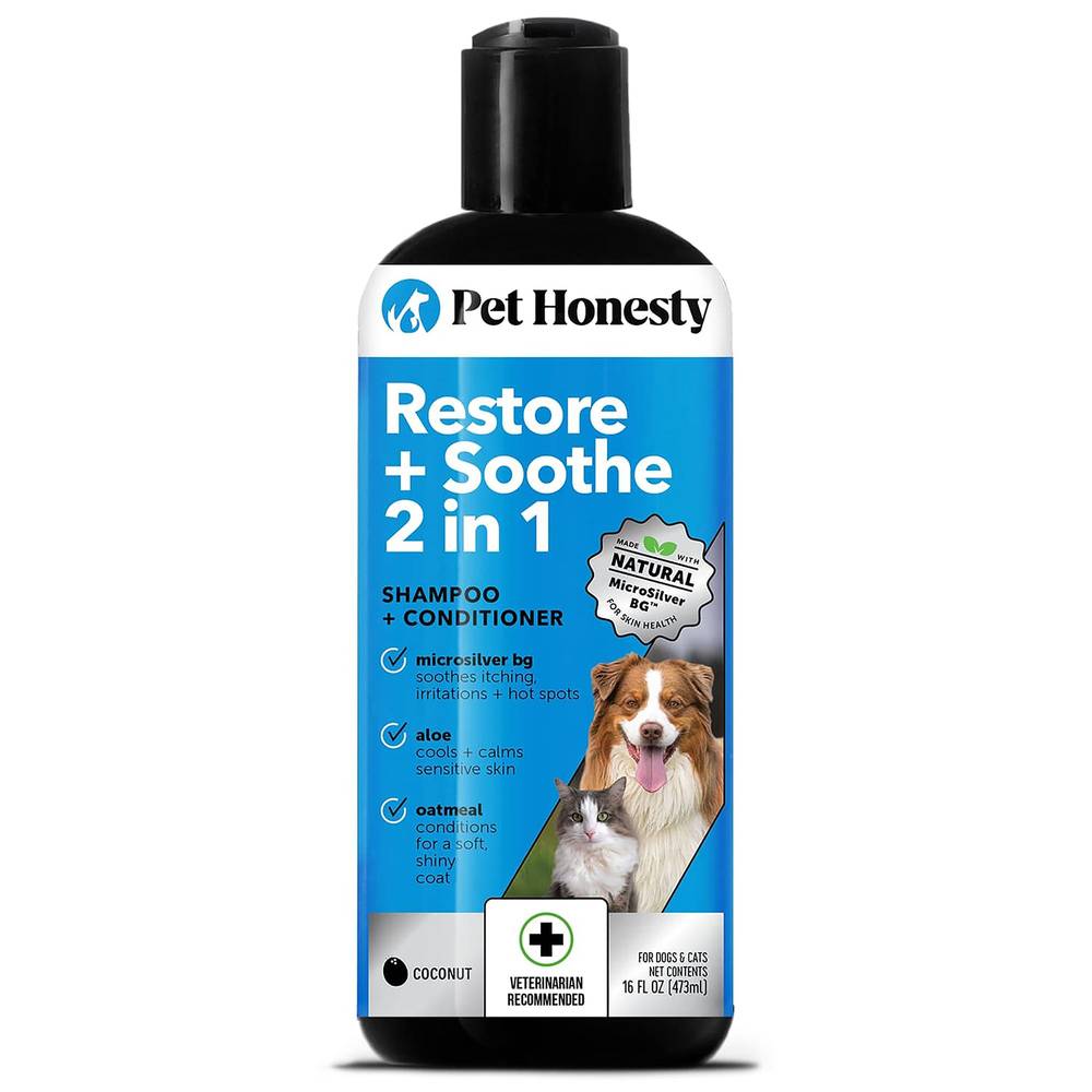 Pet Honesty Restore + Soothe 2:1 Shampoo & Conditioner Dog and Cat