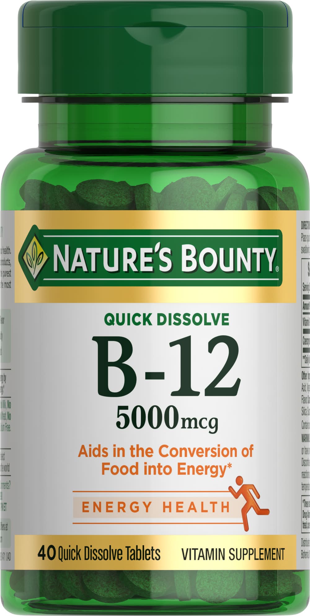 Nature's Bounty Quick Dissolve B-12 5000 Mcg Vitamin Tablets (1.5 oz)