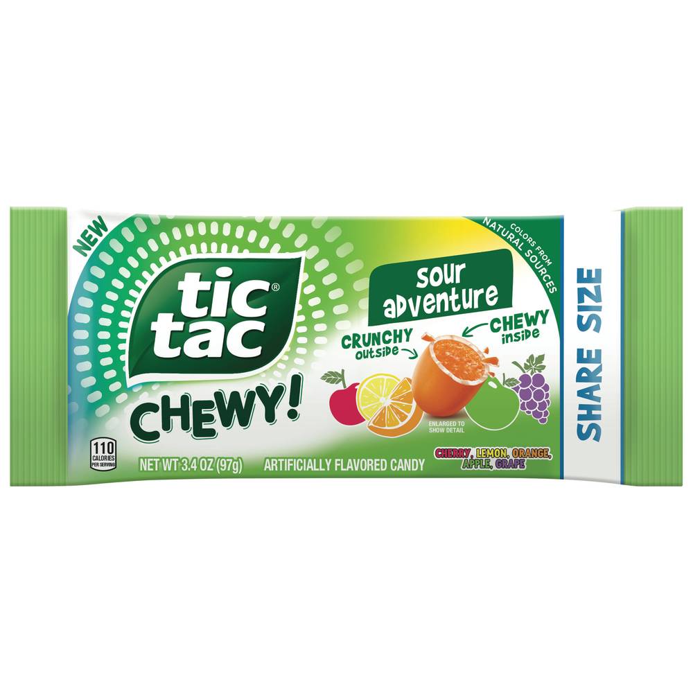 Tic Tac Chewy Peg Sour Adventure, Assorted (3.4 oz)