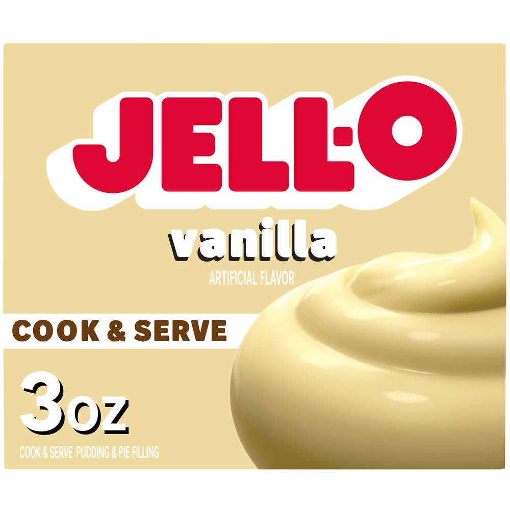 Jell-O Cook & Serve Vanilla Flavor Pudding & Pie Filling Mix (3 oz)