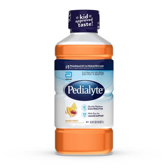 Pedialyte Electrolyte Solution Mixed Fruit Flavor, 33.8 FL OZ