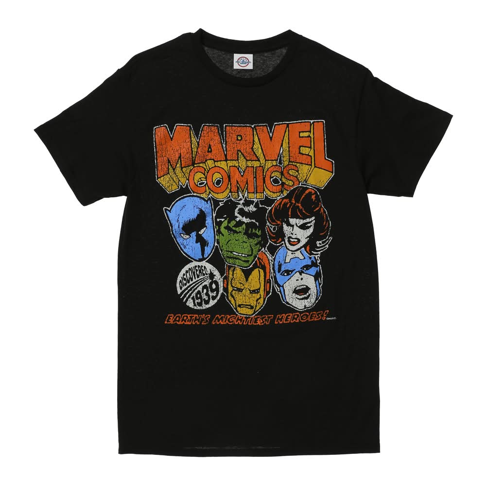Marvel Comics Graphic Tee Medium Black