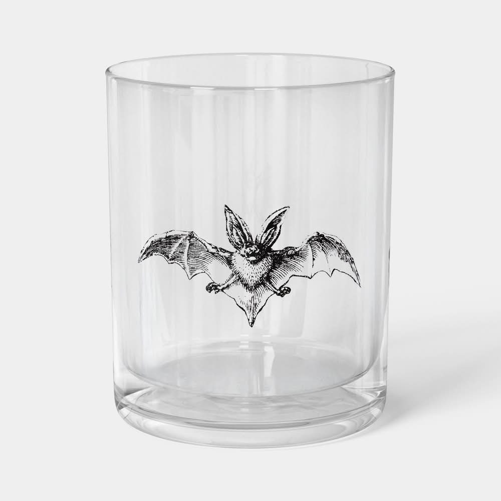 13.53 oz Glass Halloween Bat Decal Tumbler - Threshold™