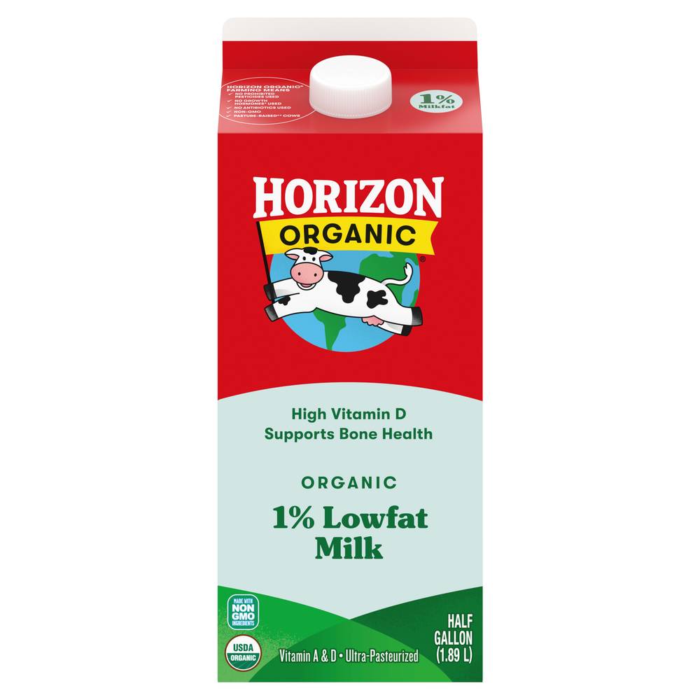 Horizon Organic 1% Lowfat High Vitamin D Milk (0.5 gal)