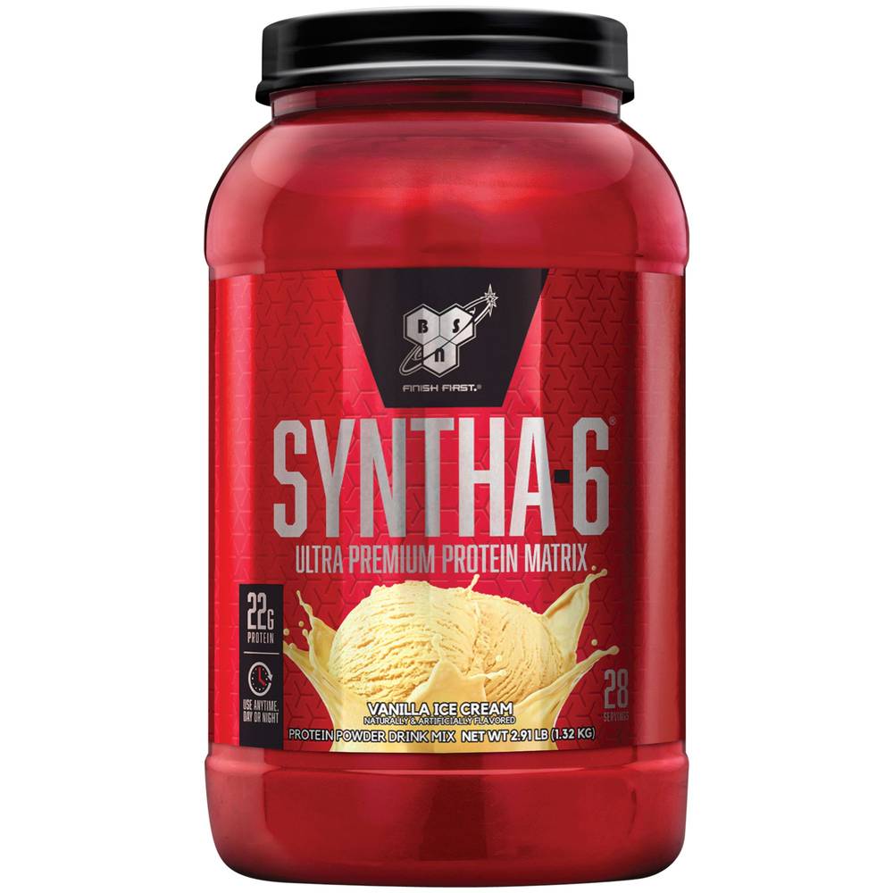 BSN Syntha-6 Ultra Premium Protein Powder Drink Mix, Vanilla Ice Cream (2.91 lbs)