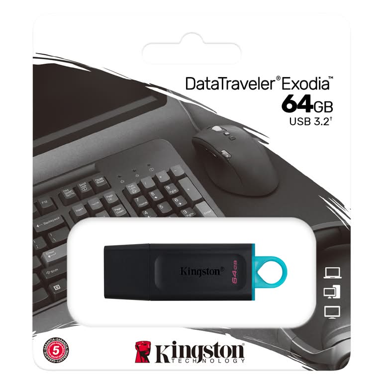 Kingston clé usb 3.2 data traveler exodia 64 gb - kingston datatraveler exodia usb 64gb flash drive