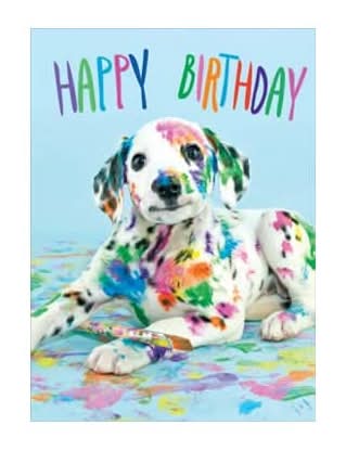 Notes & Queries Happy Birthday Puppy Greeting Card