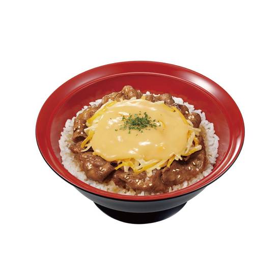 とろ～り3種のチーズ牛カルビ焼肉丼 Simmered & Grilled Beef Rib Rice Bowl w/ Cheeses