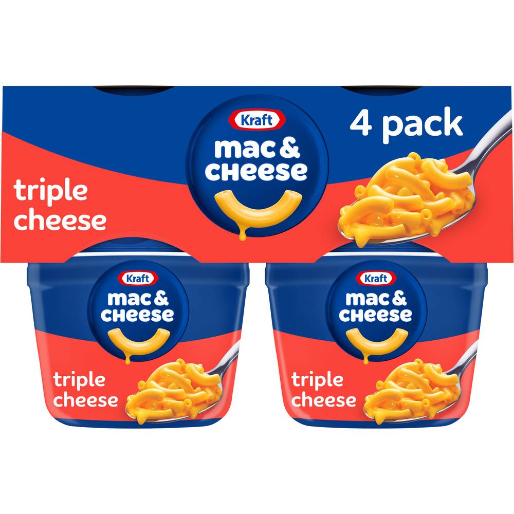 Kraft Macaroni & Cheese Triple Cheese Cup (4 ct)