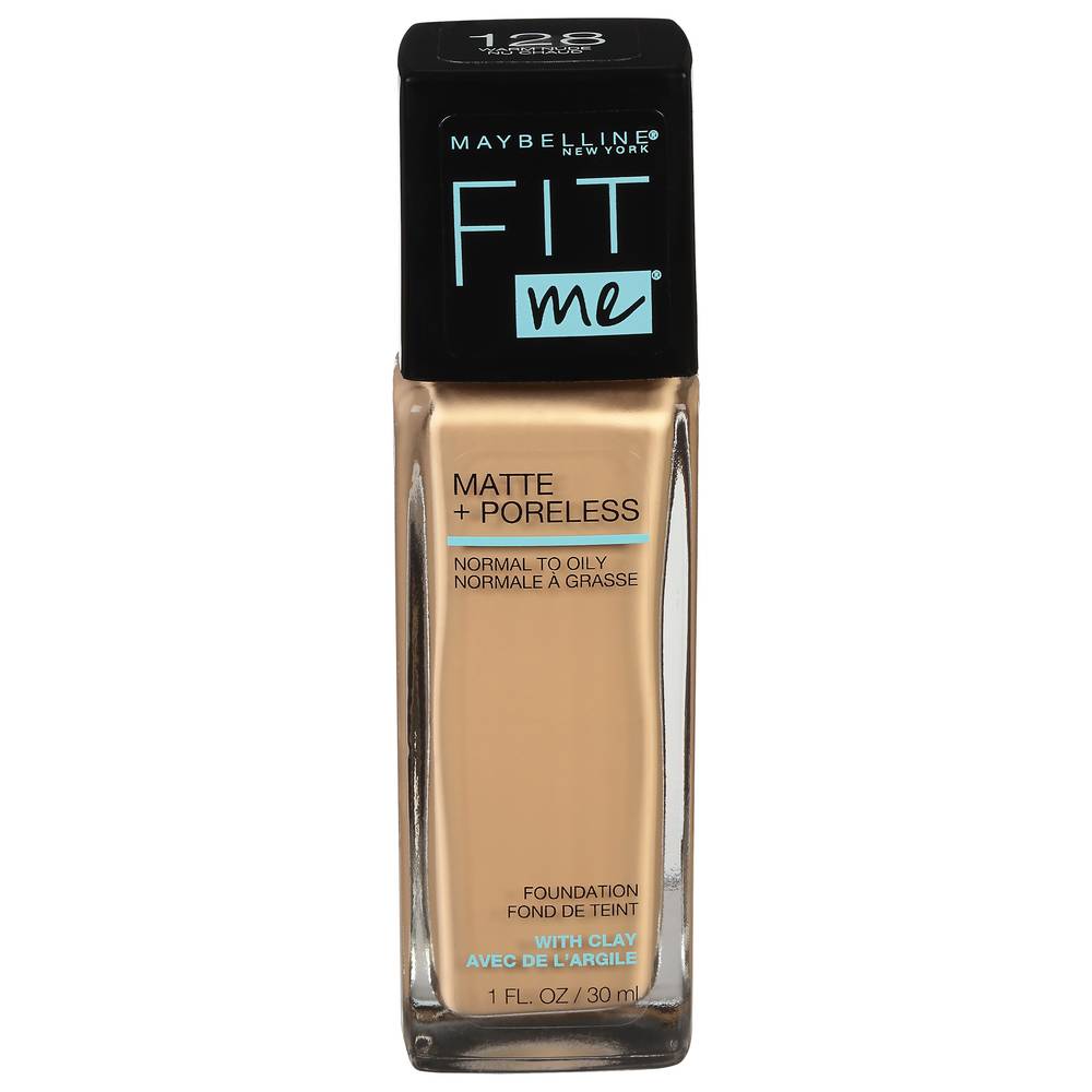 Maybelline Fit Me Warm Nude 128 Matte + Poreless Foundation (1 fl oz)