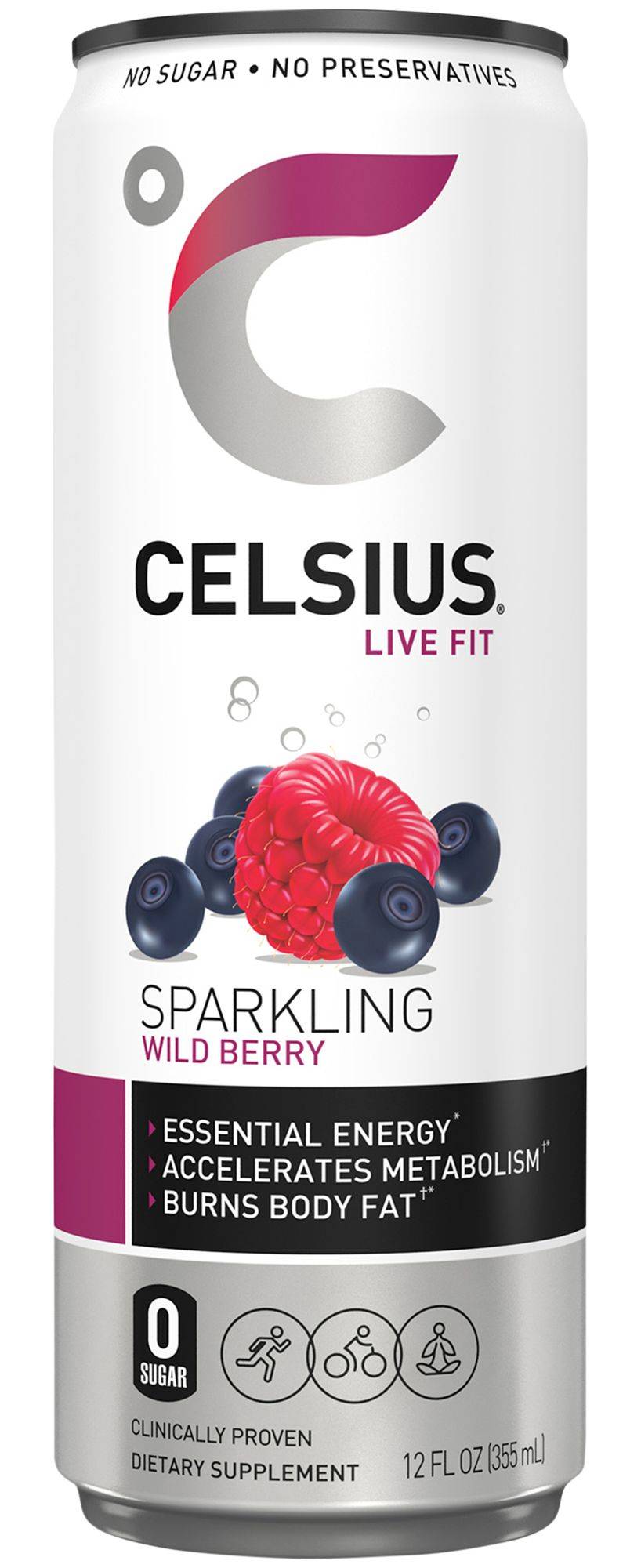 Celsius Sparkling Energy Drink - Wild Berry (1 Drink)