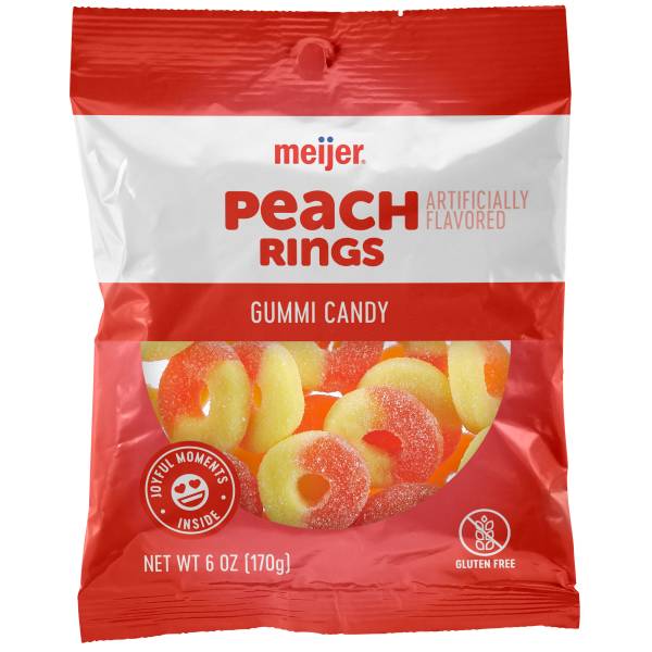 Meijer Peach Rings Candy (6 oz)