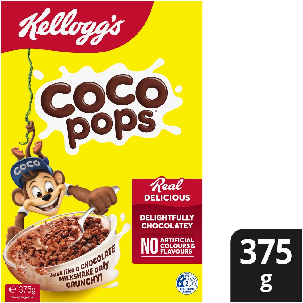Coco Pops Breakfast Cereal, Chocolate (375g)