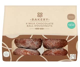 Co-op Chocolate Ball Doughnuts 4 Pack