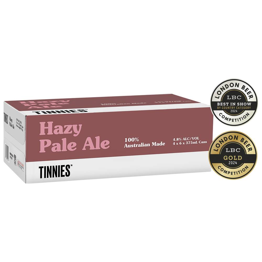 Tinnies Hazy Pale Can 375mL X carton 24