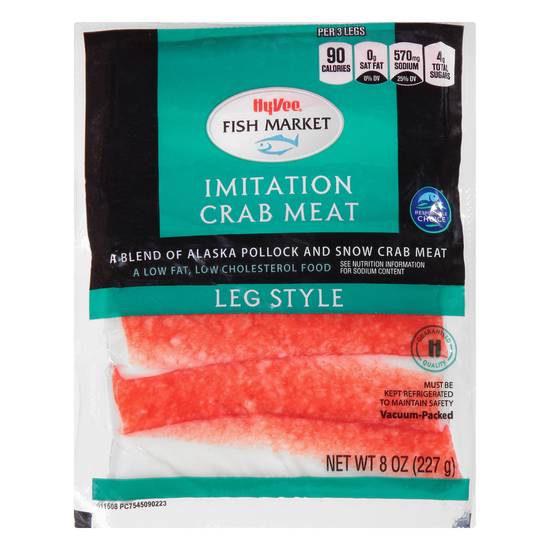 Hy-Vee Fish Market Leg Style Imitation Crab Meat