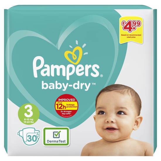 Pampers B/Drytaped S2  31 Nappies