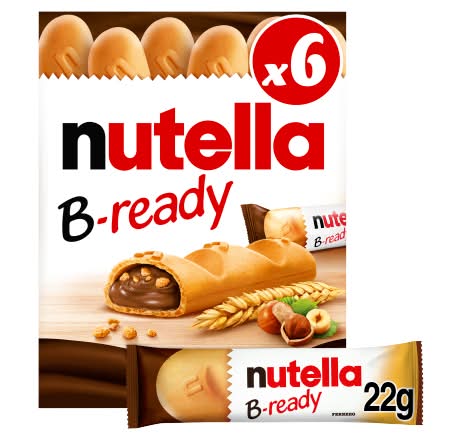 Nutella B-Ready Wafer Biscuits (6 x 22g)