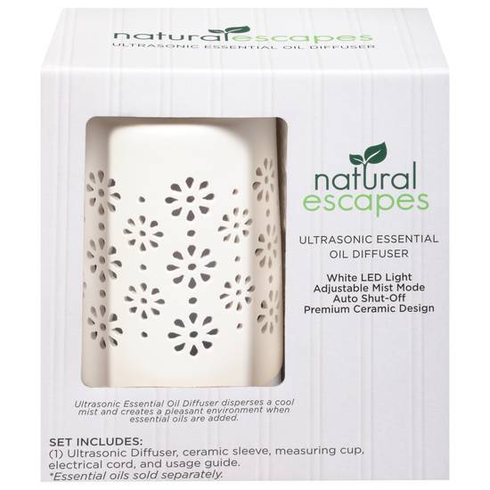 Natural Escapes Ultrasonic Essential Oil Diffuser (1 set)