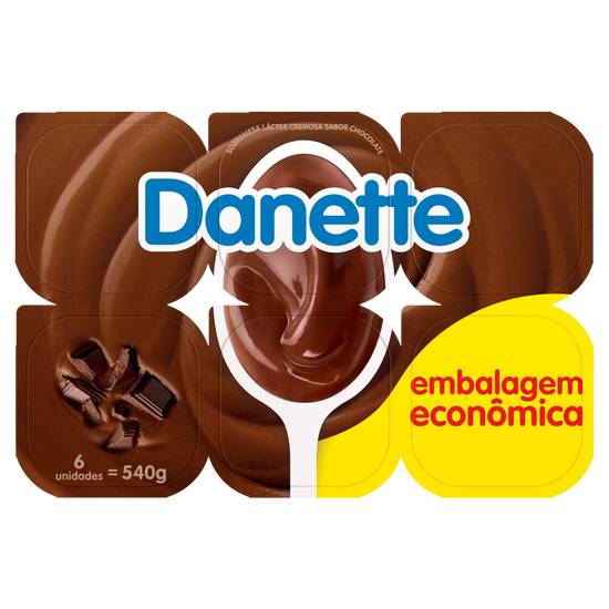 Danette sobremesa láctea cremosa sabor chocolate (540 g)
