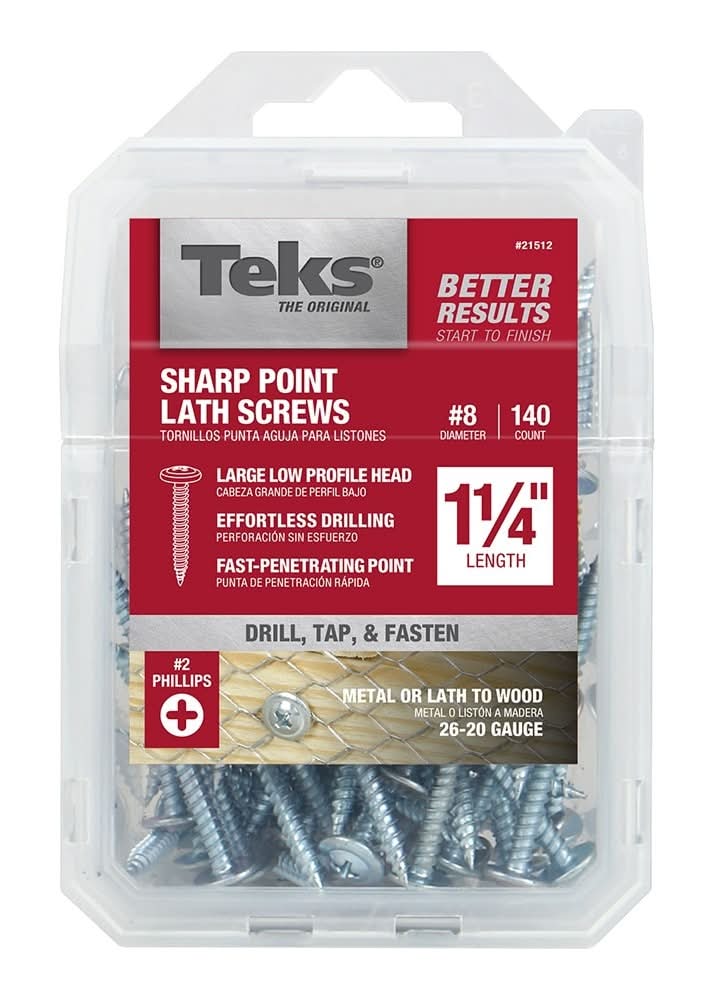 Teks #8 x 1-1/4-in Phillips -Drive Self-drilling Sheet Metal Screws 140 -Count