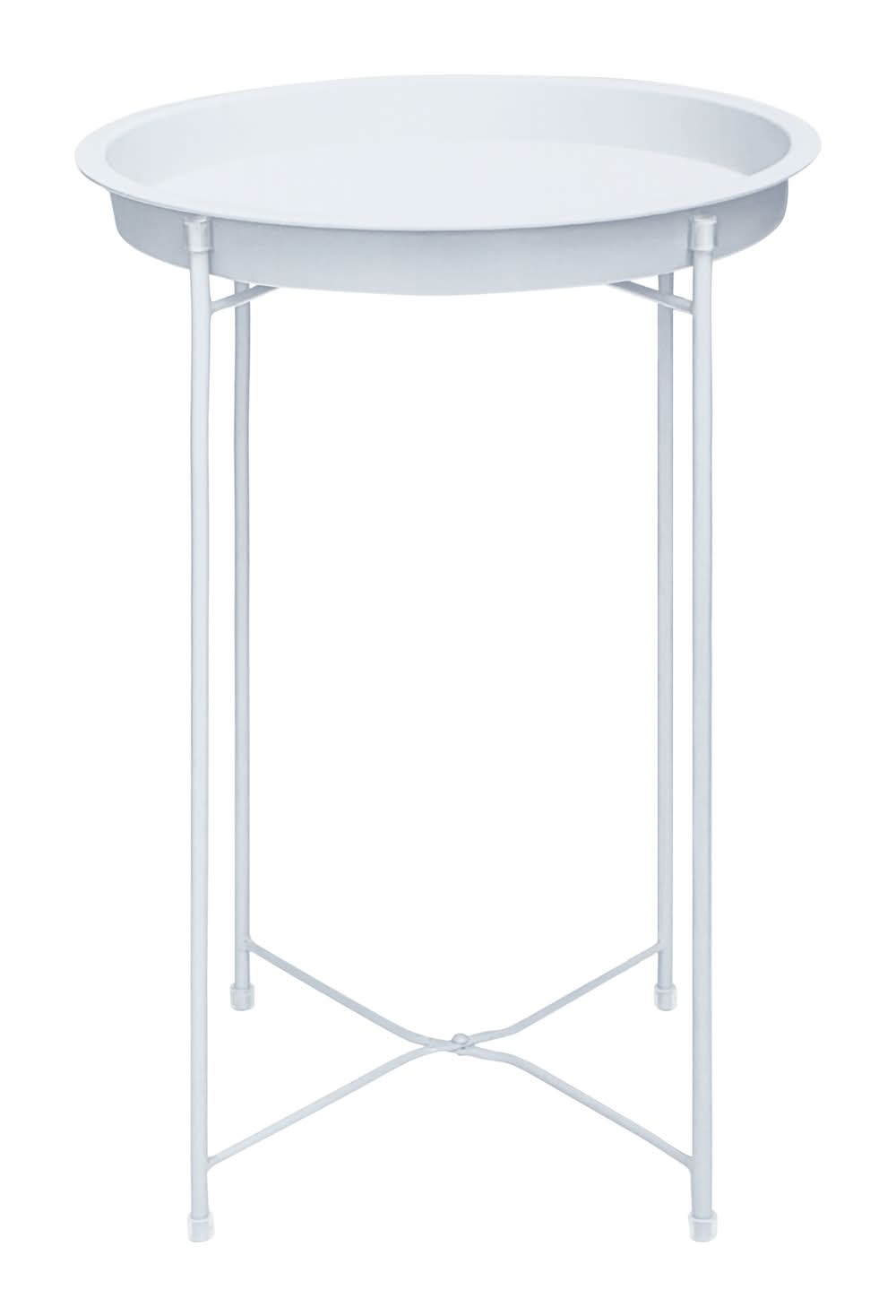 Easy Modern Metal Tray Table White