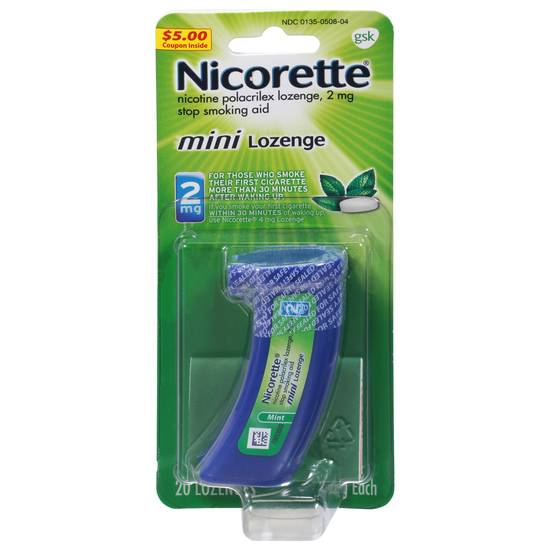 Nicorette Mint Mini Lozenge Stop-Smoking Aid (20 lozenges)