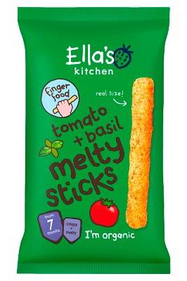 Ella's Kitchen Organic Tomato and Basil Melty Sticks Baby Snack 7+ Months (16g)