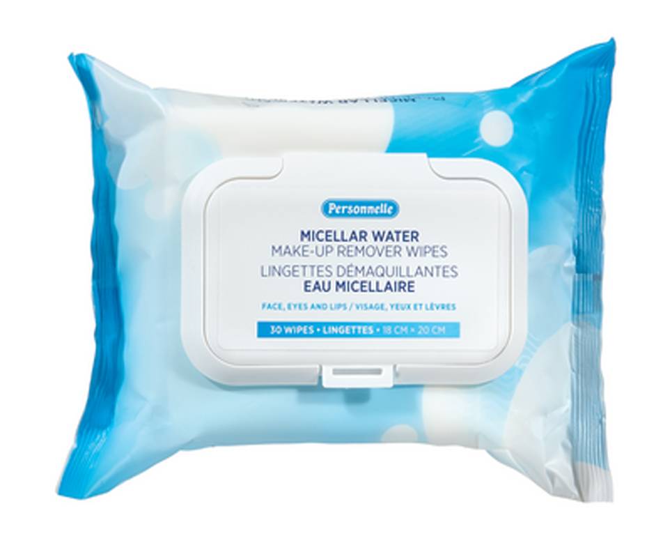 Personnelle lingettes démaquillantes eau micellaire visage, yeux et lèvres (30 unités) - micellar water make-up remover wipes (30 units)