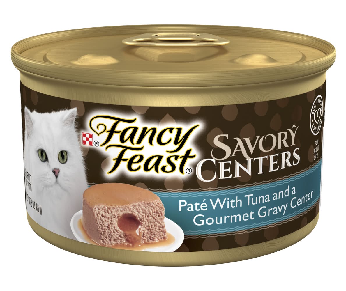 Purina Fancy Feast Savoury Centers Pate With Tuna & Gravy Gourmet Wet Cat Food (3 oz)