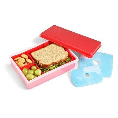 Fit + Fresh Multi Flex Bento Container With 2 Ice packs (red)