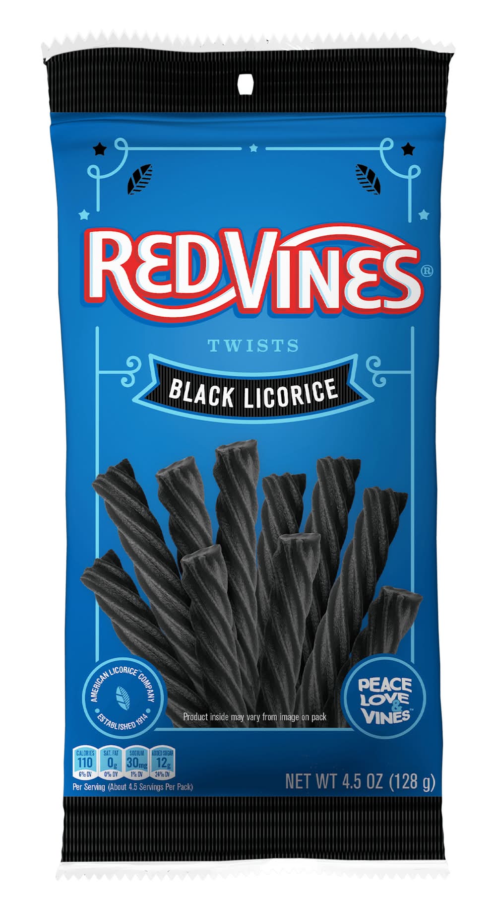 Red Vines Candy Twists, Black Licorice (4.5 oz)