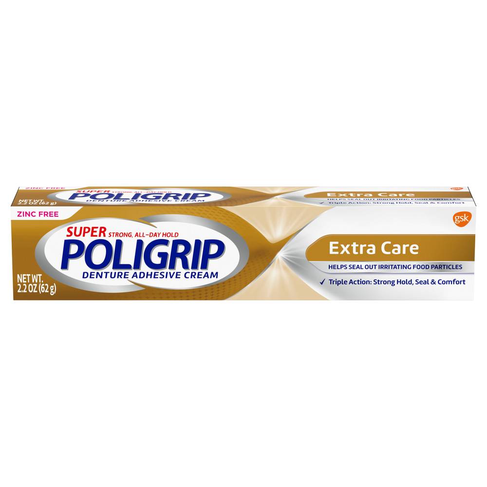 Poligrip Super Extra Care Zinc Free Denture Adhesive Cream