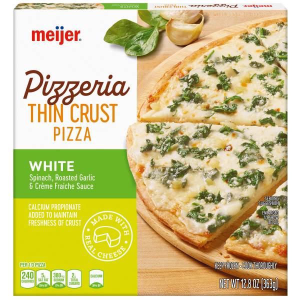 Meijer Pizzeria Thin Crust White Pizza (12.8 oz)