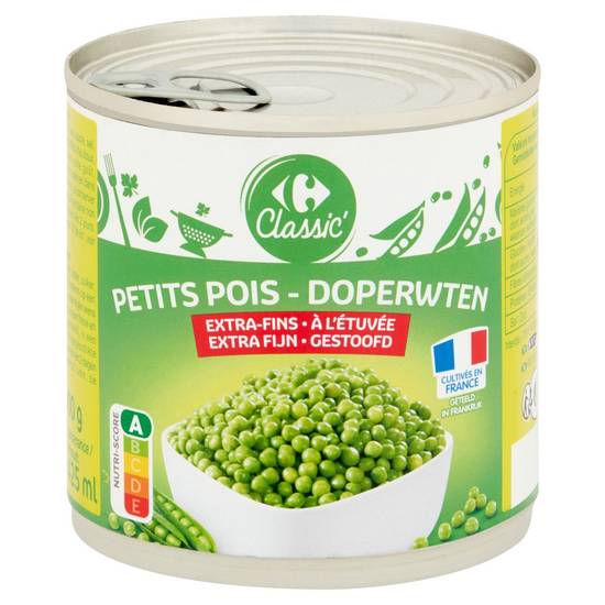 Carrefour Classic'' Petits Pois Extra-Fins à l''Étuvée 400 g