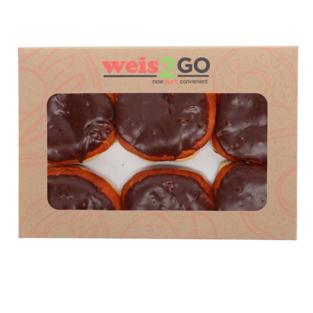 Weis in Store Made Bakery Angel Cream Filled Donuts Chocolate Iced