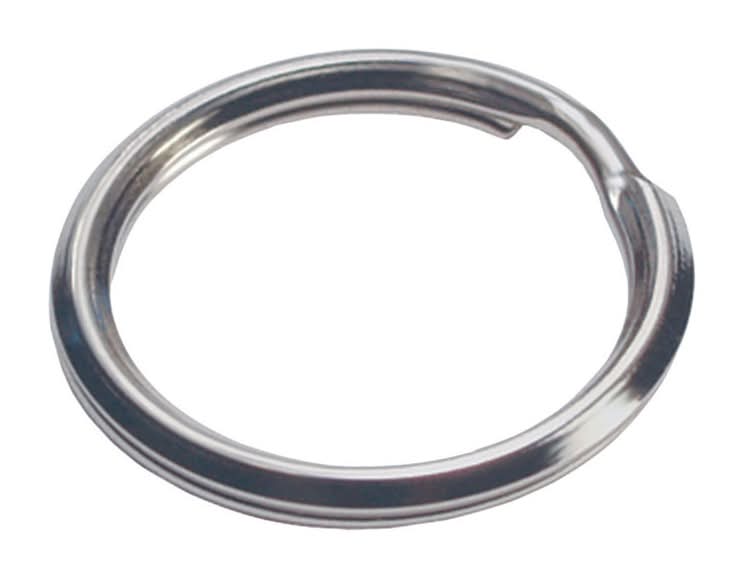 Hillman Tempered Steel Silver Split Rings Key Ring