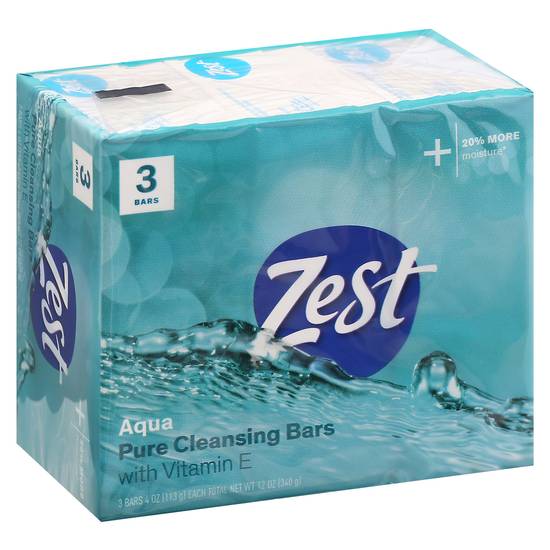 Zest Aqua Refreshing Cleansing Bars (3 x 4 oz)