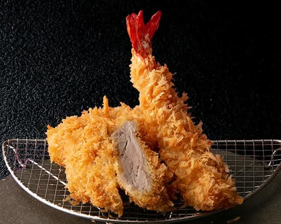 満足の組み合わせ！熟成ヒレかつ2枚＆海老フライ1本弁当  Satisfying Combo! Aged Pork Fillet Tonkatsu (2pc) & Fried Shrimp (1pc) Bento