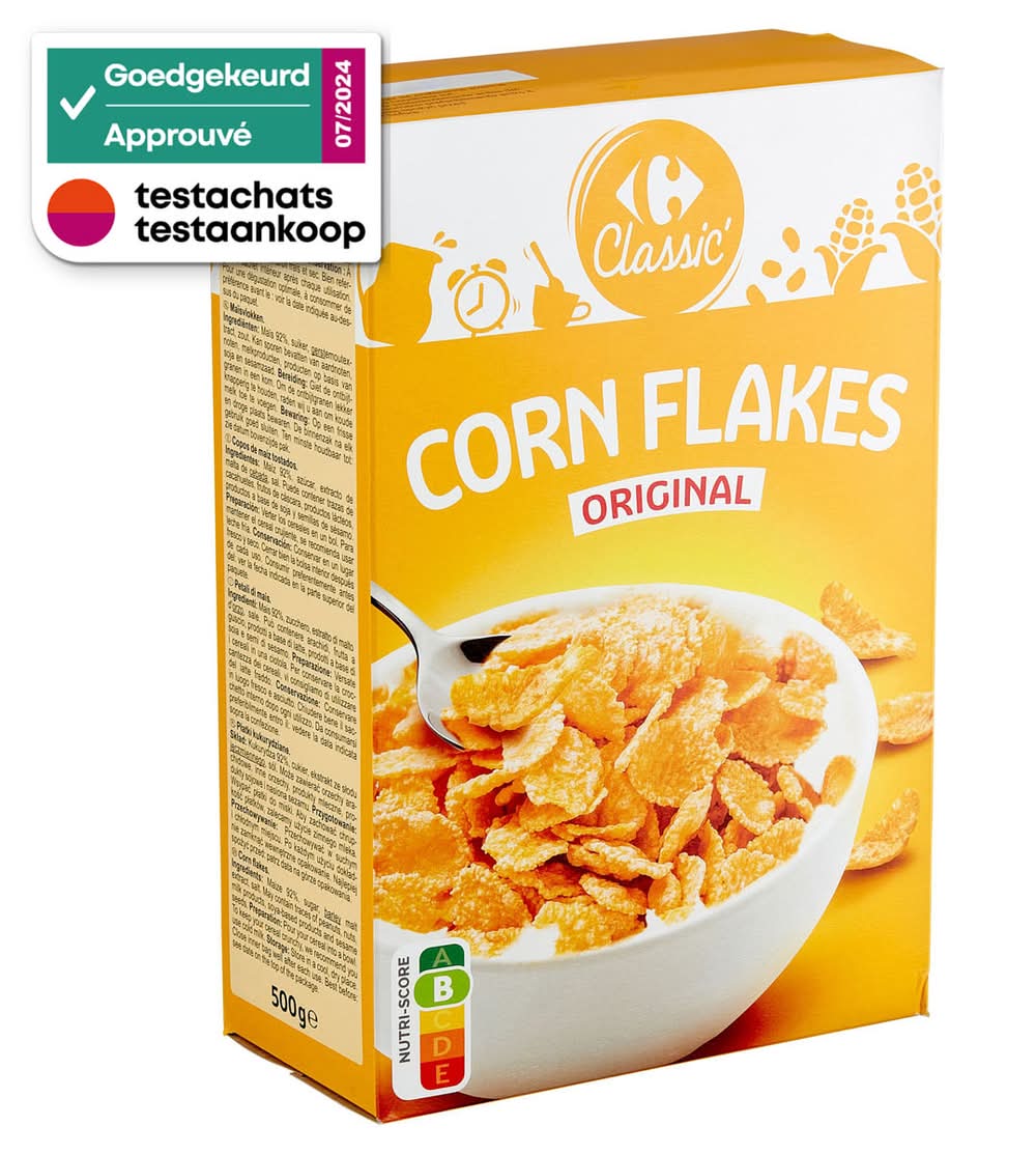 Carrefour Classic'' Corn Flakes Original 500 g