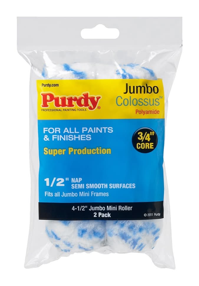Purdy 2 -Pack 4.5000-in x 1/2-in Nap Colossus Mini Woven Paint Roller Cover
