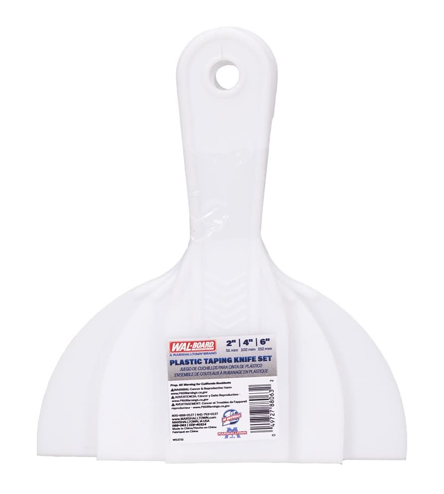 WAL-BOARD TOOLS 3 -Pack 2-in 4-in 6-in Plastic Disposable Reusable Putty Knife