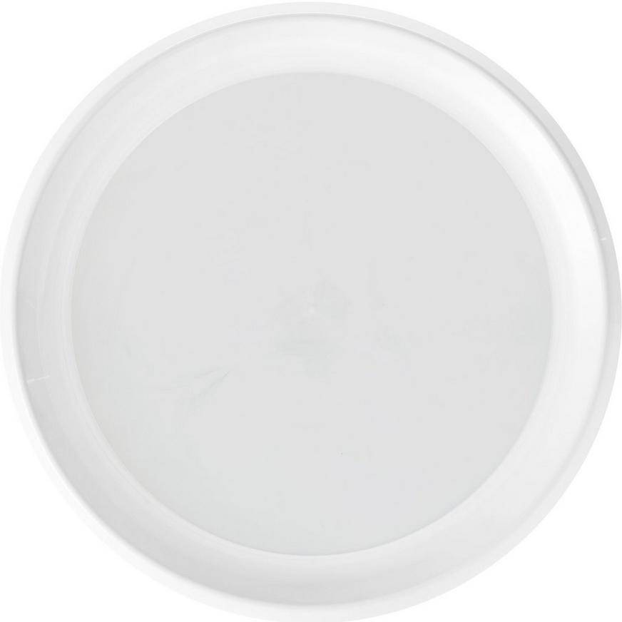 White Plastic Round Platter